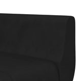 L-shaped Sofa Bed Black 275x140x70 cm Velvet