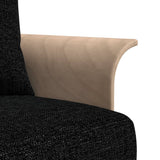L-shaped Sofa Bed Black 279x140x70 cm Fabric - Low Angle