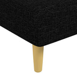 L-shaped Sofa Bed Black 279x140x70 cm Fabric