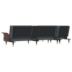 L-shaped Sofa Bed Dark Grey 279x140x70 cm Velvet