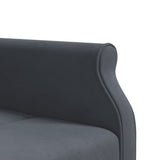 L-shaped Sofa Bed Dark Grey 271x140x70 cm Velvet - Low Angle