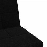 L-shaped Sofa Bed Black 255x140x70 cm Fabric - Low Angle