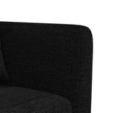 L-shaped Sofa Bed Black 275x140x70 cm Fabric - Extra Image