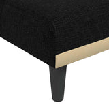 L-shaped Sofa Bed Black 275x140x70 cm Fabric - Extra Image