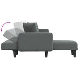 L-shaped Sofa Bed Dark Grey 275x140x70 cm Fabric - Rear View
