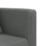 L-shaped Sofa Bed Dark Grey 275x140x70 cm Fabric - Low Angle