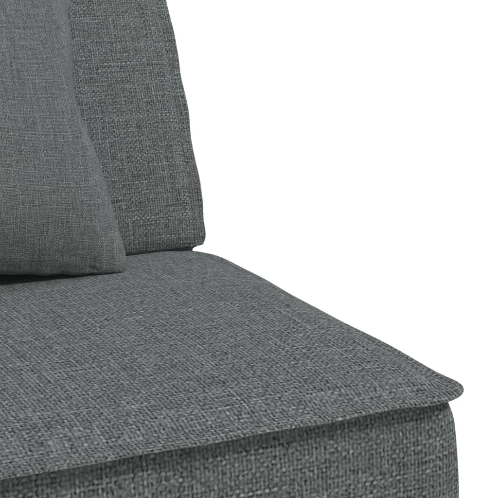 L-shaped Sofa Bed Dark Grey 255x140x70 cm Fabric