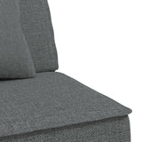 L-shaped Sofa Bed Dark Grey 255x140x70 cm Fabric
