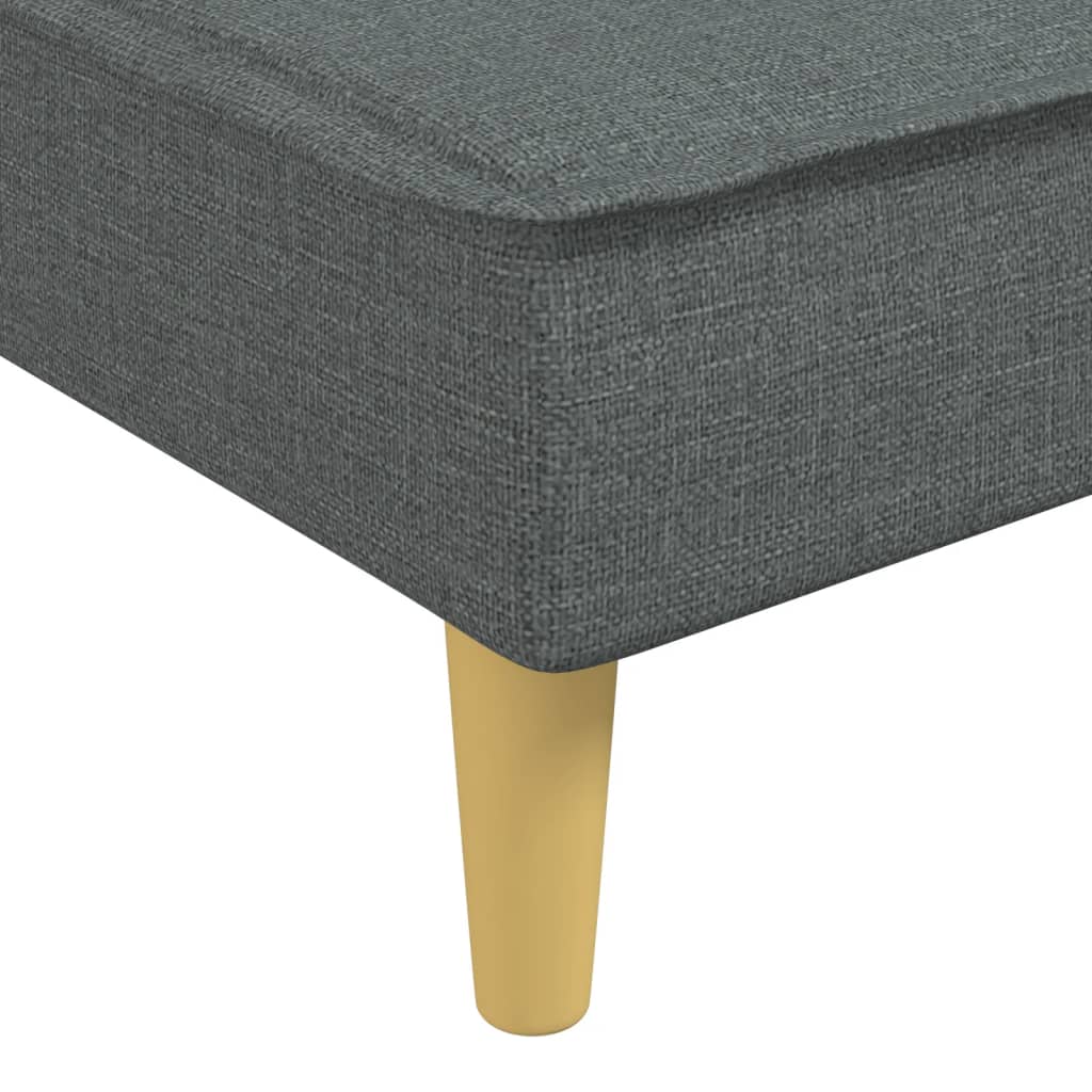 L-shaped Sofa Bed Dark Grey 255x140x70 cm Fabric