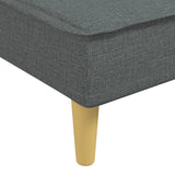 L-shaped Sofa Bed Dark Grey 255x140x70 cm Fabric