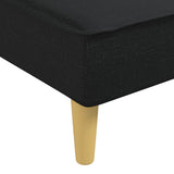 L-shaped Sofa Bed Black 255x140x70 cm Fabric