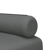 L-shaped Sofa Bed Dark Grey 260x140x70 cm Fabric - Low Angle