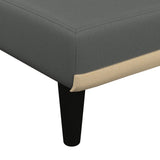 L-shaped Sofa Bed Dark Grey 260x140x70 cm Fabric - Extra Image