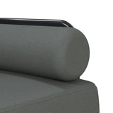 L-shaped Sofa Bed Dark Grey 260x140x70 cm Fabric - Low Angle