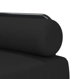 L-shaped Sofa Bed Black 260x140x70 cm Fabric - Low Angle