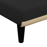 L-shaped Sofa Bed Black 260x140x70 cm Fabric - Extra Image
