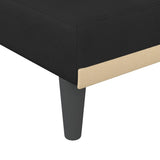 L-shaped Sofa Bed Black 271x140x70 cm Velvet - Extra Image