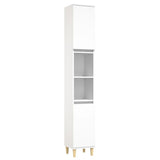 3 Piece Bathroom Cabinet Set White Engineered Wood