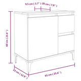 3 Piece Bathroom Cabinet Set White Engineered Wood