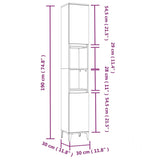 3 Piece Bathroom Cabinet Set Black Engineered Wood - Extra Image