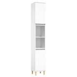 3 Piece Bathroom Furniture Set White Engineered Wood