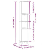 3 Piece Bathroom Furniture Set White Engineered Wood - Extra Image
