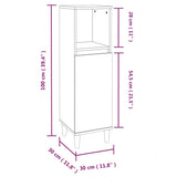 3 Piece Bathroom Furniture Set White Engineered Wood - Extra Image
