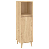 3 Piece Bathroom Furniture Set Sonoma Oak Engineered Wood - Close-Up Angle