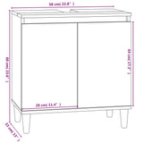 3 Piece Bathroom Furniture Set Smoked Oak Engineered Wood - Extra Image