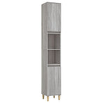 3 Piece Bathroom Furniture Set Grey Sonoma Engineered Wood