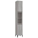 3 Piece Bathroom Furniture Set Grey Sonoma Engineered Wood