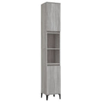3 Piece Bathroom Furniture Set Grey Sonoma Engineered Wood