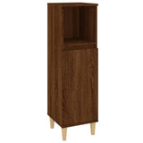 3 Piece Bathroom Furniture Set Brown Oak Engineered Wood - Close-Up Angle