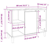 3 Piece Bathroom Furniture Set High Gloss White Engineered Wood - Extra Image