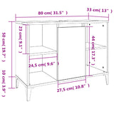 3 Piece Bathroom Furniture Set Black Engineered Wood - Extra Image