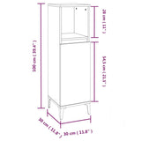 3 Piece Bathroom Furniture Set Sonoma Oak Engineered Wood - Extra Image