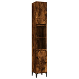 3 Piece Bathroom Furniture Set Smoked Oak Engineered Wood