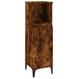 3 Piece Bathroom Furniture Set Smoked Oak Engineered Wood - Close-Up Angle