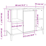 3 Piece Bathroom Furniture Set Smoked Oak Engineered Wood - Extra Image