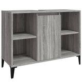 3 Piece Bathroom Furniture Set Grey Sonoma Engineered Wood