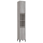3 Piece Bathroom Furniture Set Grey Sonoma Engineered Wood