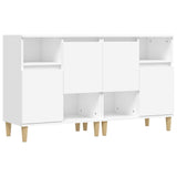 Sideboards 2 pcs White 60x35x70 cm Engineered Wood - Front View