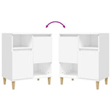 Sideboards 2 pcs White 60x35x70 cm Engineered Wood - Close-Up Angle