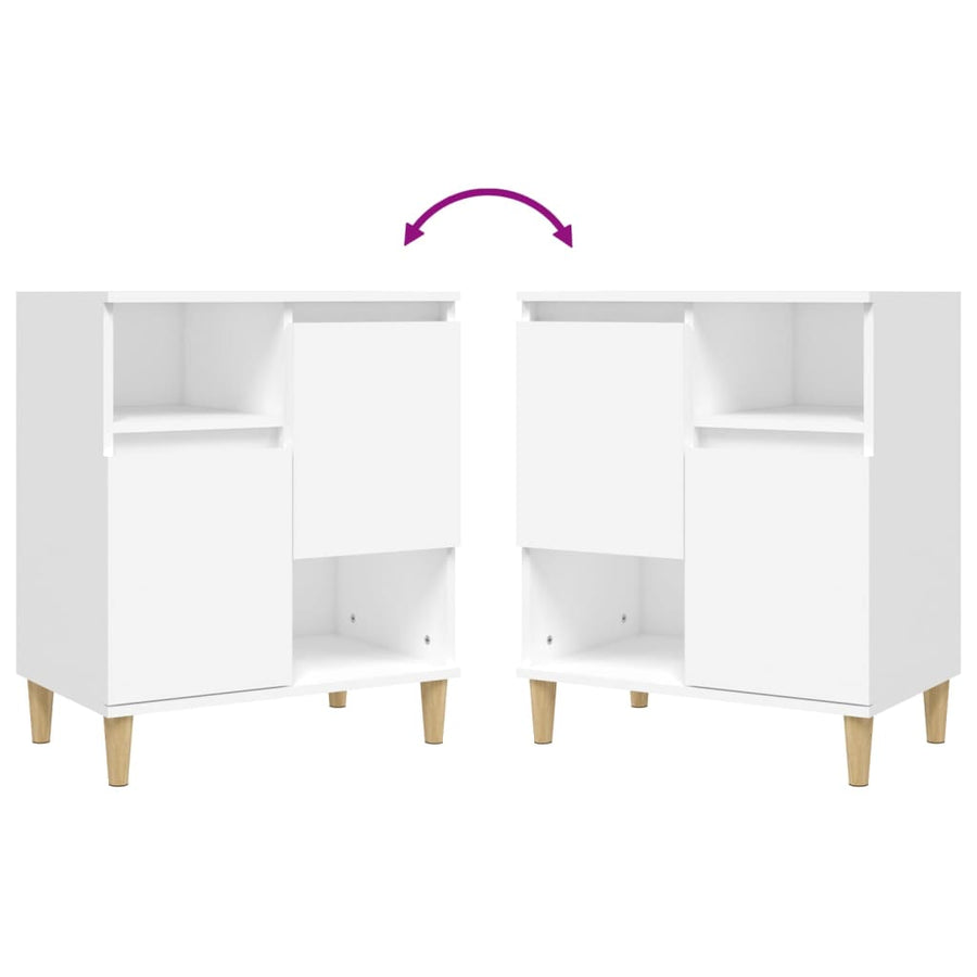 Sideboards 2 pcs White 60x35x70 cm Engineered Wood