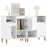 Sideboards 2 pcs High Gloss White 60x35x70 cm Engineered Wood - Top-Down View