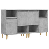 Sideboards 2 pcs Concrete Grey 60x35x70 cm Engineered Wood - Front View