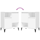 Sideboards 2 pcs White 60x35x70 cm Engineered Wood - Close-Up Angle