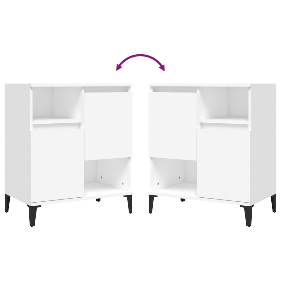 Sideboards 2 pcs White 60x35x70 cm Engineered Wood