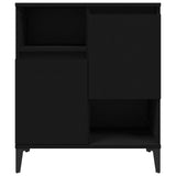 Sideboards 2 pcs Black 60x35x70 cm Engineered Wood - Rear View