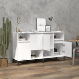 Sideboards 2 pcs High Gloss White 60x35x70 cm Engineered Wood - Side View